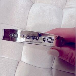 TIFFANY & CO. 1837 sterling silver Extra large bangle bracelet. AUTHENTIC